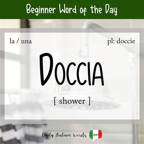 farsi la doccia col rolex|Italian Word of the Day: Doccia (shower) .